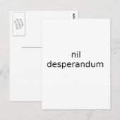 Niemals Verzweiflung Postkarte (Vorne/Hinten)