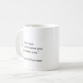 NIEMALS VORGESCHLAGEN Inspirationstechnisch Christ Kaffeetasse (Vorderseite Links)