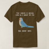 Niemals Zero Quaker Parrot T-Shirt (Design vorne)