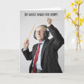 Niemals zu alt Drummer Schlagmusiker Geburtstag Karte (Gelbe Blume)