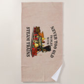 Niemals zu alt, um Dampfzug für Eisenbahn-Lüfter z Strandtuch (Vorderseite)