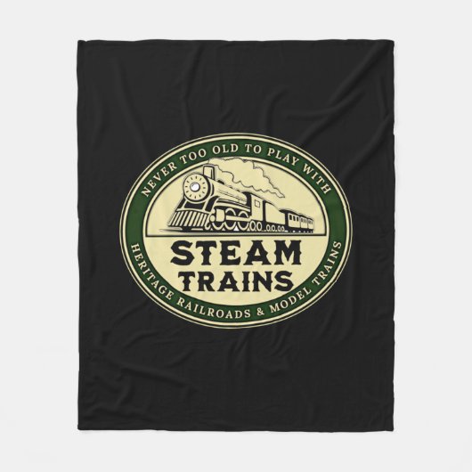 Niemals zu alt, um mit Dampfzug zu spielen Eisenba Fleecedecke (Vorderseite)