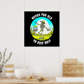Niemals zu alt zum Golfspielen | Skelettfräsen Poster (Küche)