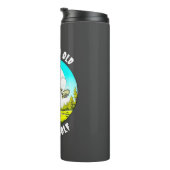 Niemals zu alt zum Golfspielen | Skelettfräsen Thermosbecher (Nach rechts gedreht)