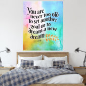 Niemals zu alt zum Träumen Leinwanddruck (Insitu (Schlafzimmer))