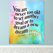 Niemals zu alt zum Träumen Leinwanddruck (Insitu (Holzboden))