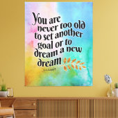 Niemals zu alt zum Träumen Leinwanddruck (Insitu (Wohnzimmer))