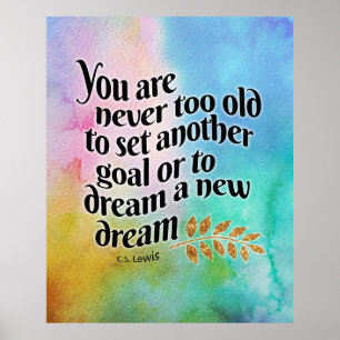 Niemals zu alt zum Träumen Poster