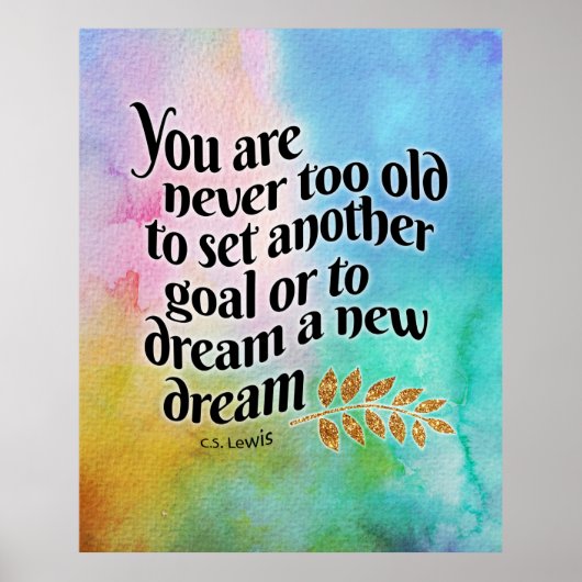 Niemals zu alt zum Träumen Poster (Vorne)