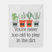 Niemals zu einem altmodischen Gartenkostangebot Fleecedecke (Vorderseite)