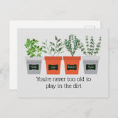 Niemals zu einem altmodischen Gartenkostangebot Postkarte (Vorne/Hinten)