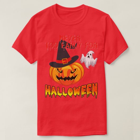 Niemals zu früh für Halloween Funny Jacko Lantern T-Shirt (Design vorne)