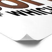 Niemals zu viel Kaffee lustiges Poster (Ecke)