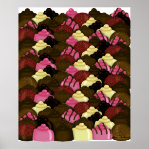 Niemals zu viel Schokolade - Valentinstag Candy Poster