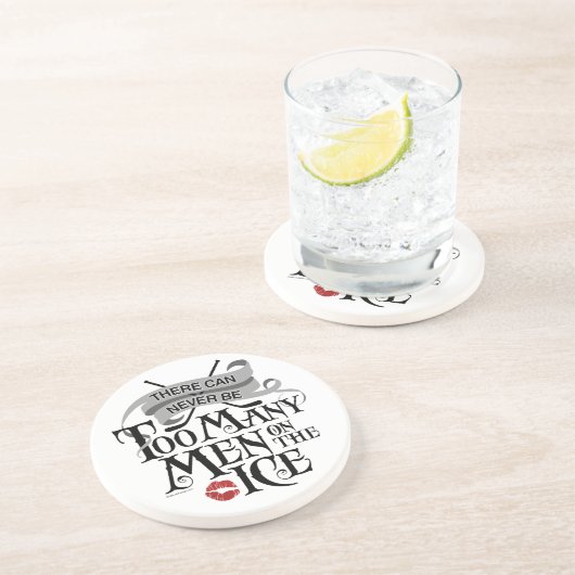 Niemals zu viele Männer (Hockey) Untersetzer (Seite)