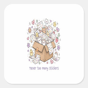 Niemals zu viele Sticker Kawaii Sticker