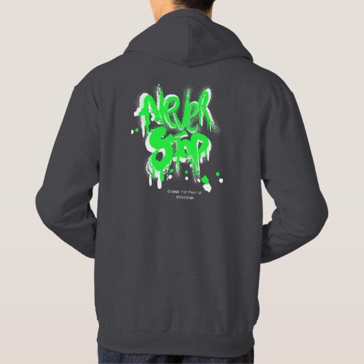NiemalsStopp Hoodie (Rückseite)