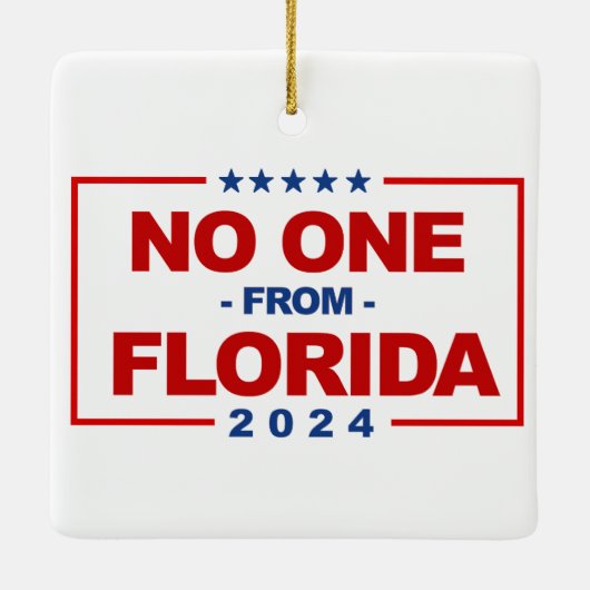 Niemand aus Florida 2024 Keramikornament (Rückseite)
