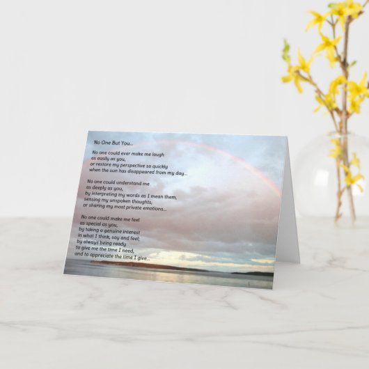 Niemand außer dir... Freundschaft Karte (Gelbe Blume)