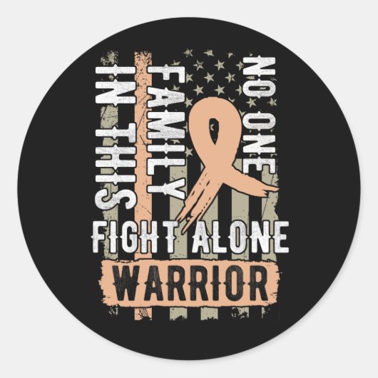 Niemand bekämpft das Bewusstsein für den endometri Runder Aufkleber (Vorderseite)