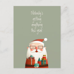 Niemand bekommt irgendetwas Weihnachtsmann Lustige Postkarte