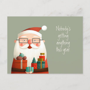 Niemand bekommt irgendetwas Weihnachtsmann Lustige Postkarte