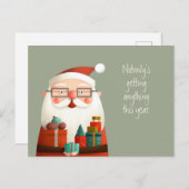 Niemand bekommt irgendwas vom Weihnachtsmann Funny Postkarte (Vorne/Hinten)