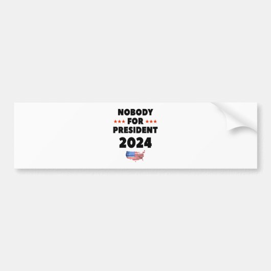 Niemand für Präsident 2024 Autoaufkleber (Vorne)
