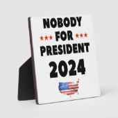 Niemand für Präsident 2024 Fotoplatte (Vorderseite)