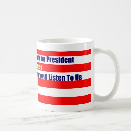 Niemand für Präsidenten Mug Kaffeetasse (Rechts)