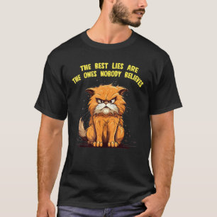 Niemand glaubt meine lustigen weißen Lügen Katze f T-Shirt