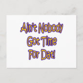 Niemand Got Zeit für Daten! Postkarte (Vorderseite)