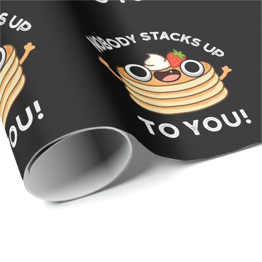 Niemand hält dich auf, der Funny Pancake Pun Dark  Geschenkpapier (Rolleneckpunkt)