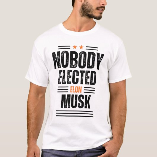 Niemand hat Elon Musk blk Mens gewählt T-Shirt (Vorderseite)