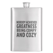 Niemand hat es geschafft, Freundlichkeit und Gemüt Flachmann (Vorderseite)