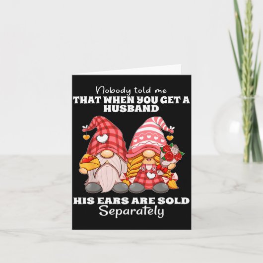 Niemand hat mir gesagt, dass wenn man einen Eheman Karte (Vorderseite)