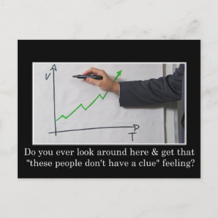 Niemand hier weiß, was sie tun postkarte