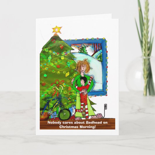 Niemand interessiert sich für Bedhead Feiertagskarte (Vorderseite)