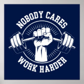Niemand interessiert sich für härtere Gym Poster (Vorne)