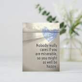 Niemand interessiert sich wirklich, wenn Sie eine Postkarte (Stehend Vorderseite)