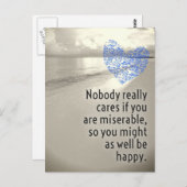 Niemand interessiert sich wirklich, wenn Sie eine  Postkarte (Vorne/Hinten)