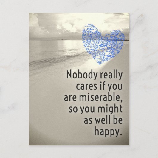 Niemand interessiert sich wirklich, wenn Sie eine Postkarte (Vorderseite)