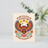 Niemand ist auf gestohlenem Land illegal Postkarte (Stehend Vorderseite)