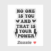 Niemand ist du und das ist deine Supermacht Aufkleber (Blatt)