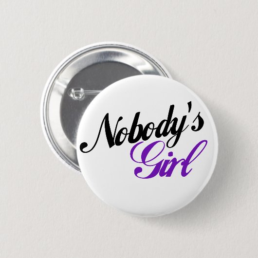 Niemand ist ein Mädchen Button (Vorne & Hinten)