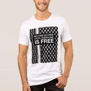 Niemand ist frei, bis Palästina Kufiya jeder ist Tri-Blend Shirt