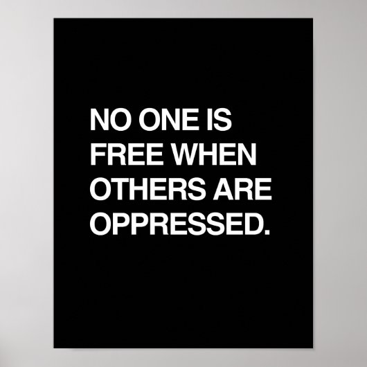 NIEMAND IST FREI, WENN ANDERE GEGENTET WERDEN POSTER (Vorne)