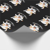 Niemand ist für die Funny Cat Pun Dark BG Geschenkpapier (Ecke)