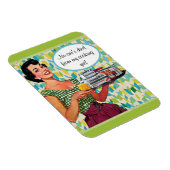 Niemand ist gestorben, aber Retro Lady Green Kitch Magnet (Rechte Seite)