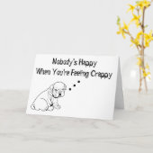 *NIEMAND IST GLÜCKLICH, WENN SIE GEFÜHL-KRAPPY*-KA KARTE (Gelbe Blume)